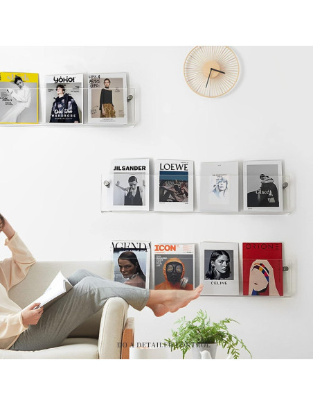 Soportes de Revistas Acrílico ROYALITA 17" x 4 Unidades