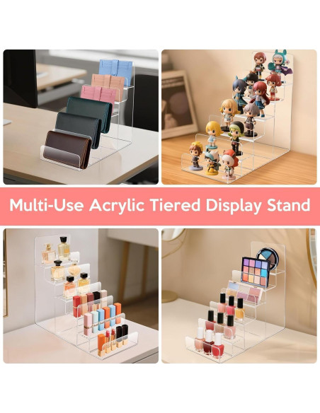 Soporte de exhibición acrílico 6 niveles Hoceium 21x10x24 cm Soporte de exhibición acrílico 6 niveles Hoceium 21x10x24 cm