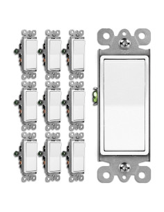 Interruptores de Luz Decorativos BESTTEN 3 Vías Paquete de 10