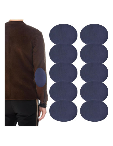 10 Parches Ovalados de Suede Beibunhn para Planchar 11x14 cm