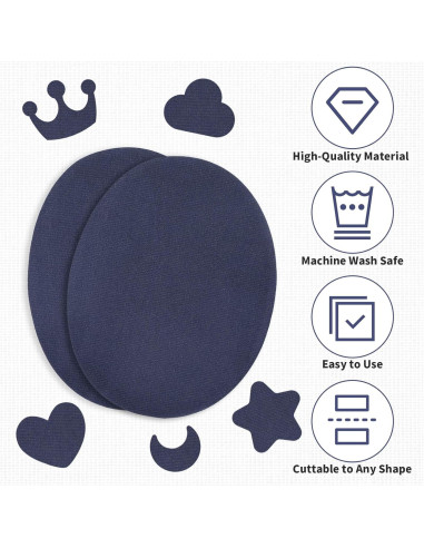 10 Parches Ovalados de Suede Beibunhn para Planchar 11x14 cm