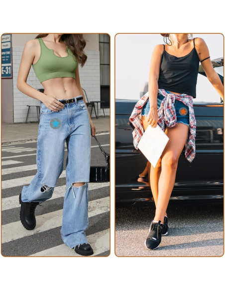 12 Parches de Planchar TIESOME Estrella Multicolor 5 cm