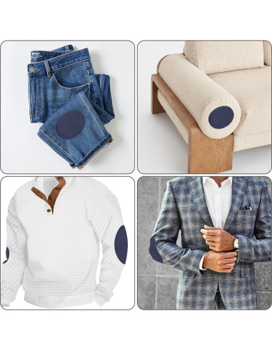 10 Parches Ovalados de Suede Beibunhn para Planchar 11x14 cm