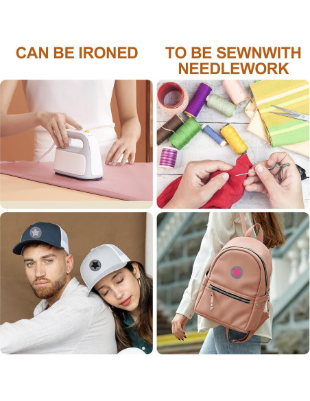 12 Parches de Planchar TIESOME Estrella Multicolor 5 cm