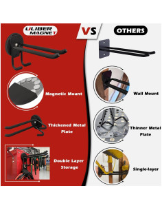 Ganchos Magnéticos Doble Capa ULIBERMAGNET 8.8CM 2PACK 2