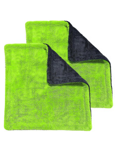 Toallas de Secado Microfibra YeewayVeh 40.64cm Paquete de 2 Verde