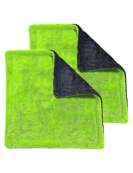 Toallas de Secado Microfibra YeewayVeh 40.64cm Paquete de 2 Verde