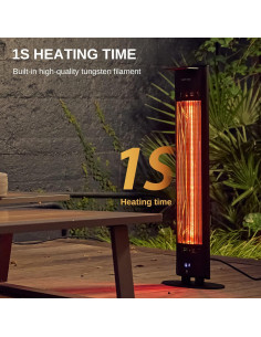 Calentador Infrarrojo Eléctrico EAST OAK 1500W IP65 Portátil 2