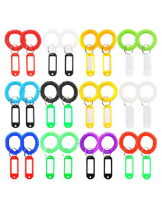 Set de 24 llaveros de muñeca H&W con etiquetas codificadas