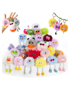 Llaveros de Peluche AMZFAVOR para Niños 24 Pcs Animales