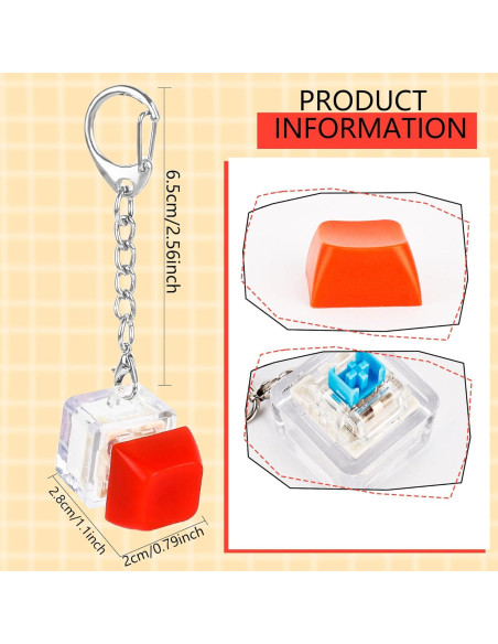 18 Llaveros Teclado Clicker Multicolor Hoarost - Juguetes Divertidos