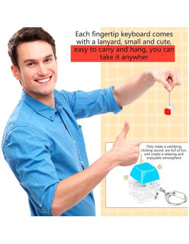 18 Llaveros Teclado Clicker Multicolor Hoarost - Juguetes Divertidos