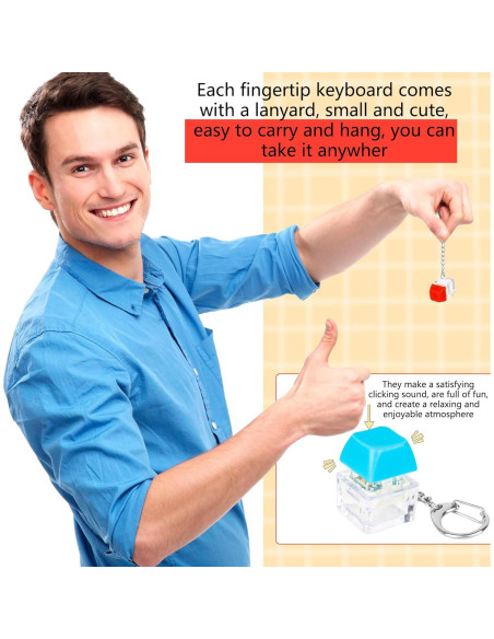 18 Llaveros Teclado Clicker Multicolor Hoarost - Juguetes Divertidos