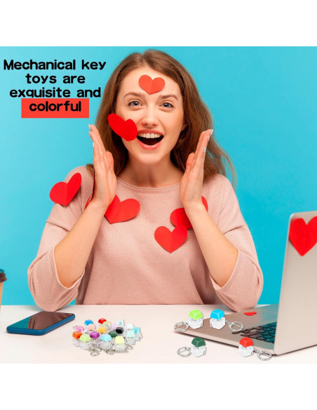 18 Llaveros Teclado Clicker Multicolor Hoarost - Juguetes Divertidos