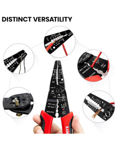 Pelacables Multifuncional KAIWEETS KWS-105 10-22 AWG Acero 2