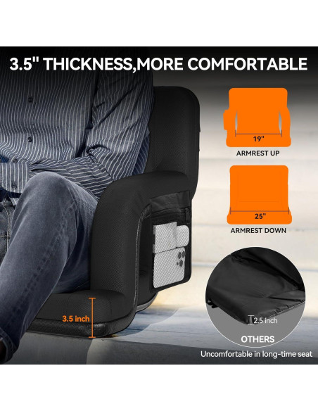 Silla de Grada Calentada Huskfirm con Masaje y Respaldo 80x62x9 cm