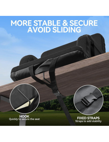 Silla de Grada Calentada Huskfirm con Masaje y Respaldo 80x62x9 cm