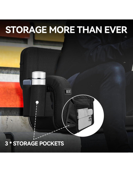 Silla de Grada Calentada Huskfirm con Masaje y Respaldo 80x62x9 cm