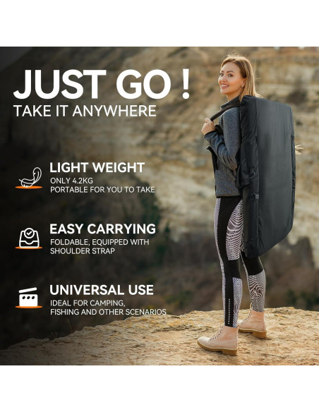 Silla de Grada Calentada Huskfirm con Masaje y Respaldo 80x62x9 cm