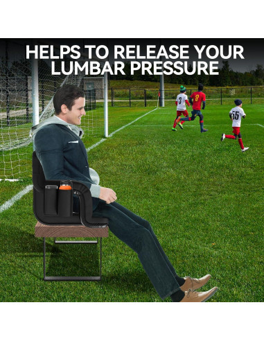 Silla de Grada Calentada Huskfirm con Masaje y Respaldo 80x62x9 cm