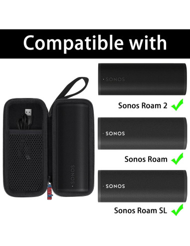 Funda Dura Khanka para Altavoz Bluetooth Sonos Roam 2 - Negro