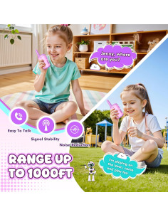 Walkie Talkies para Niñas Comedyfun Rosa 2 Unidades 304.8m 2