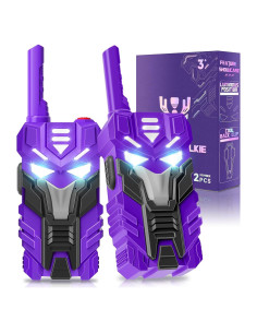 Walkie Talkies para Niños BTMBORY Robot Purple Doomlord - 2 Piezas, Rango 762m