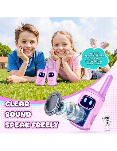 Walkie Talkies para Niñas Comedyfun Rosa 2 Unidades 304.8m