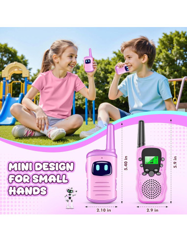 Walkie Talkies para Niñas Comedyfun Rosa 2 Unidades 304.8m