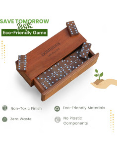 Juego de Dominó de Madera T one - 28 Fichas Doble Seis 2