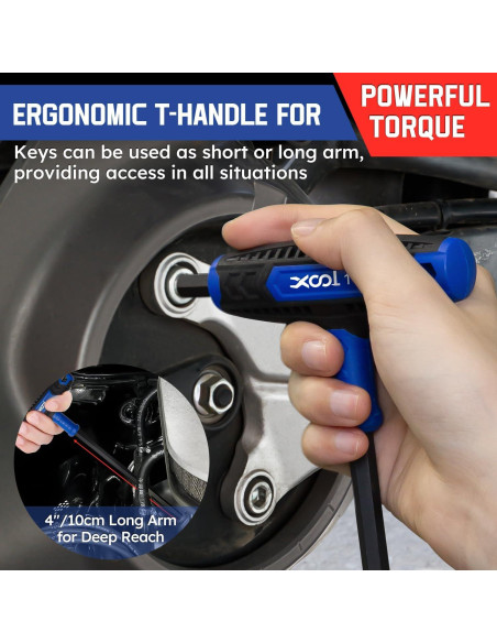 Juego de Llaves Allen T 14 Piezas XOOL Métricas y SAE