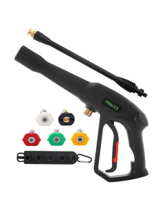 Pistola de Lavado a Presión PWACCS con 5 Boquillas y Extensión