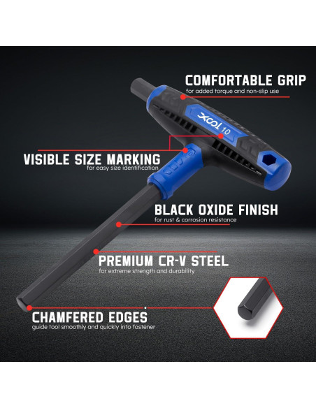 Juego de Llaves Allen T 14 Piezas XOOL Métricas y SAE