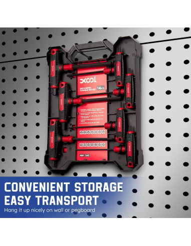 Juego de Llaves Allen T 14 Piezas XOOL Métricas y SAE