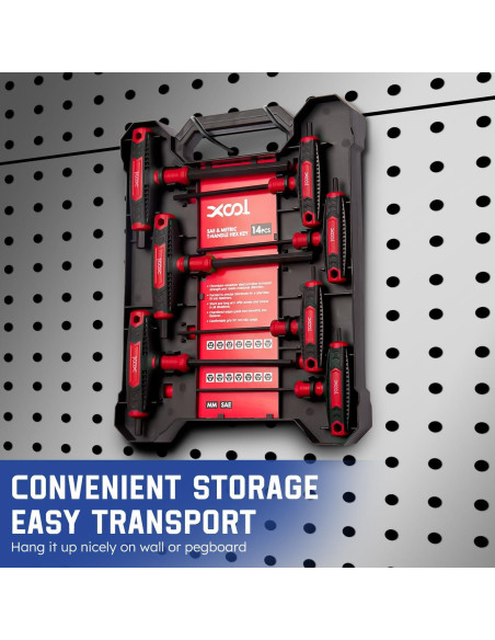 Juego de Llaves Allen T 14 Piezas XOOL Métricas y SAE