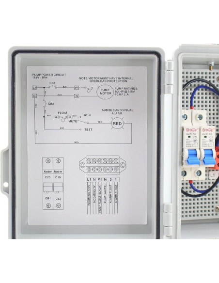 Alarma de Agua Alta QHHR para Bomba de Sump 110 dB IP67