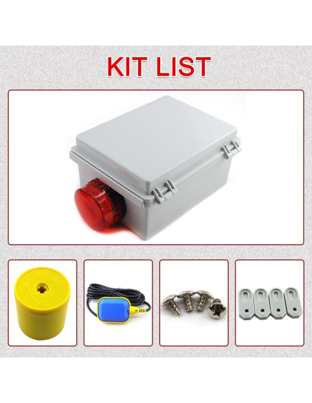 Alarma de Agua Alta QHHR para Bomba de Sump 110 dB IP67