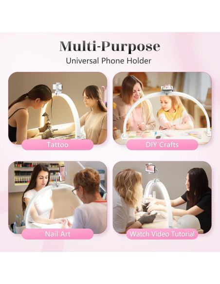 Lámpara de Escritorio Media Luna Yokilly 73.66 cm con Soporte