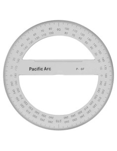 Transportador Circular 15.24 cm Pacific Arc Acrílico 360 Grados