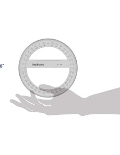 Transportador Circular 15.24 cm Pacific Arc Acrílico 360 Grados 2