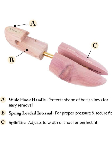 Arboles para zapatos FootFitter de cedro - Mediano 8-9.5