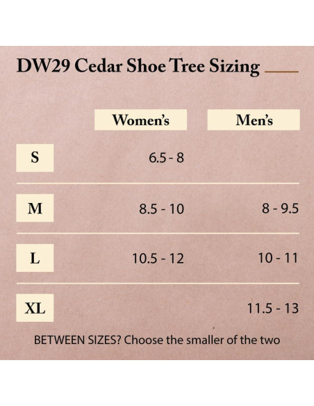 Arboles para zapatos FootFitter de cedro - Mediano 8-9.5
