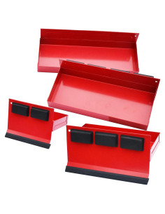 Juego de estantes magnéticos Prima Causa - 4 bandejas rojas