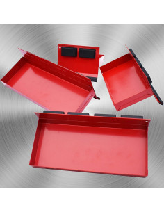 Juego de estantes magnéticos Prima Causa - 4 bandejas rojas 2