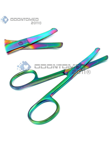 Set de 10 Tijeras de Seguridad OdontoMed2011 8.89 cm Arcoíris