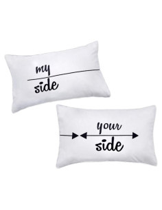 Fundas de Almohada para Parejas DasyFly 74x48cm Mi Lado Tu Lado