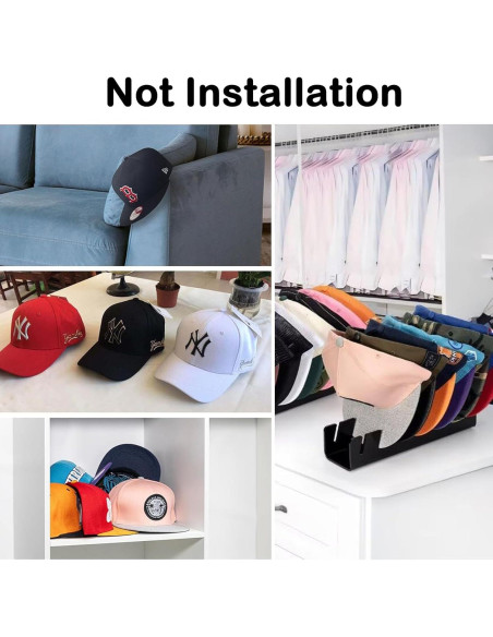 Organizador de Sombreros Acrílico SShnineYanYe 2 Pack para 14 Gorras