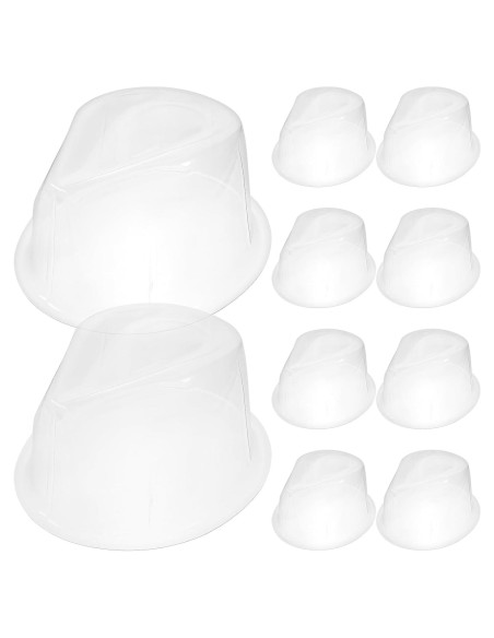 10 Soportes de Sombreros Veemoon Plástico Transparente 19.81cm