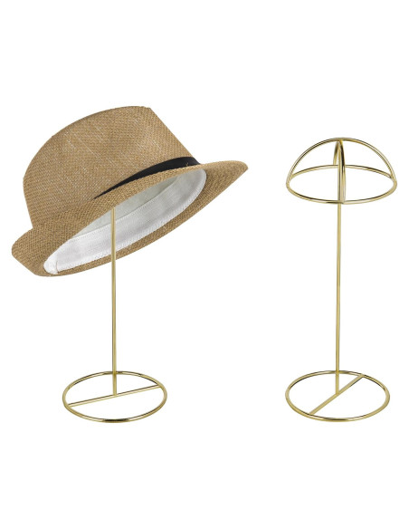 Juego de 2 Soportes de Sombreros MyGift Metal Latón 35.88 cm