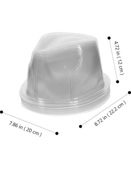 10 Soportes de Sombreros Veemoon Plástico Transparente 19.81cm